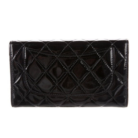 Chanel Trifold Wallet - Black Patent - Picture 3 of 5
